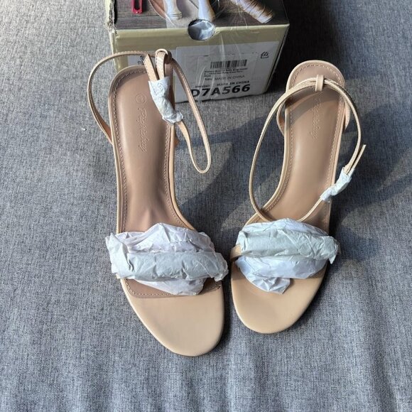 Bowknot Heeled Sandals Ankle Strap Buckle Open Toe High Stiletto Heel - Picture 2 of 8